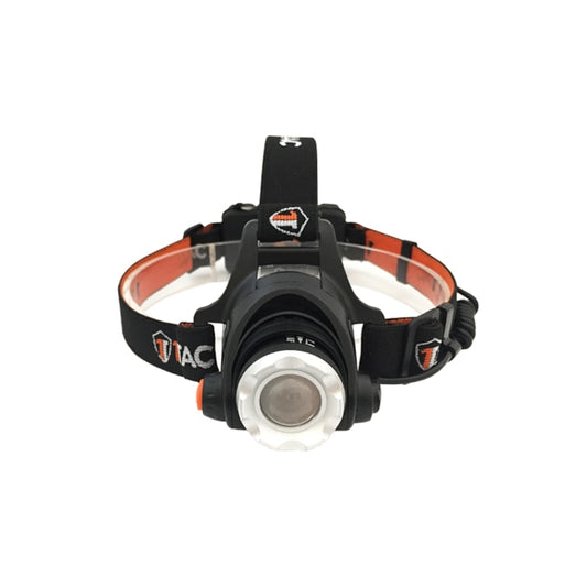 1TAC HL1200 Tactical Headlamp 3-Lumen 1 Mode LED Rechargeable Spotlight Flashlight (Lithium Ion (3.7V) Battery Included)